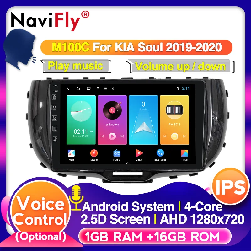 Автомагнитола 2 din 4G LTE Wi Fi IPS DSP Android 10 для Kia Soul SK3 2019 2020 радио мультимедийный