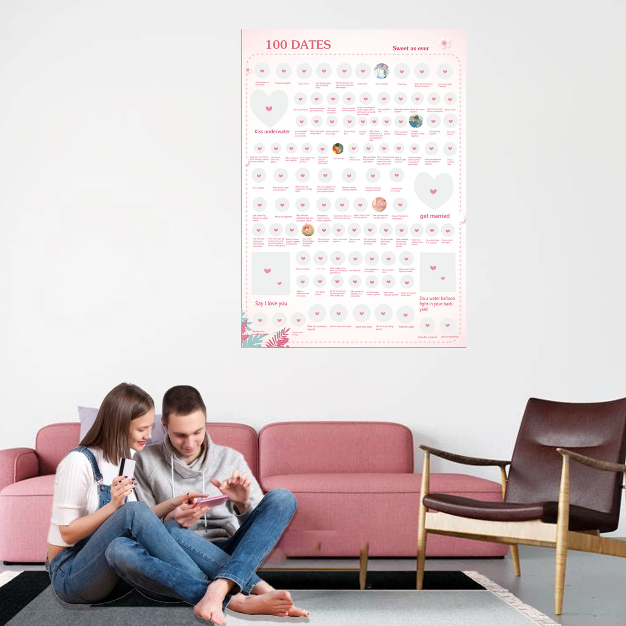 

Персонализированные постеры на свадьбу, памятные подарки на пару свиданий, День Святого Валентина, 100