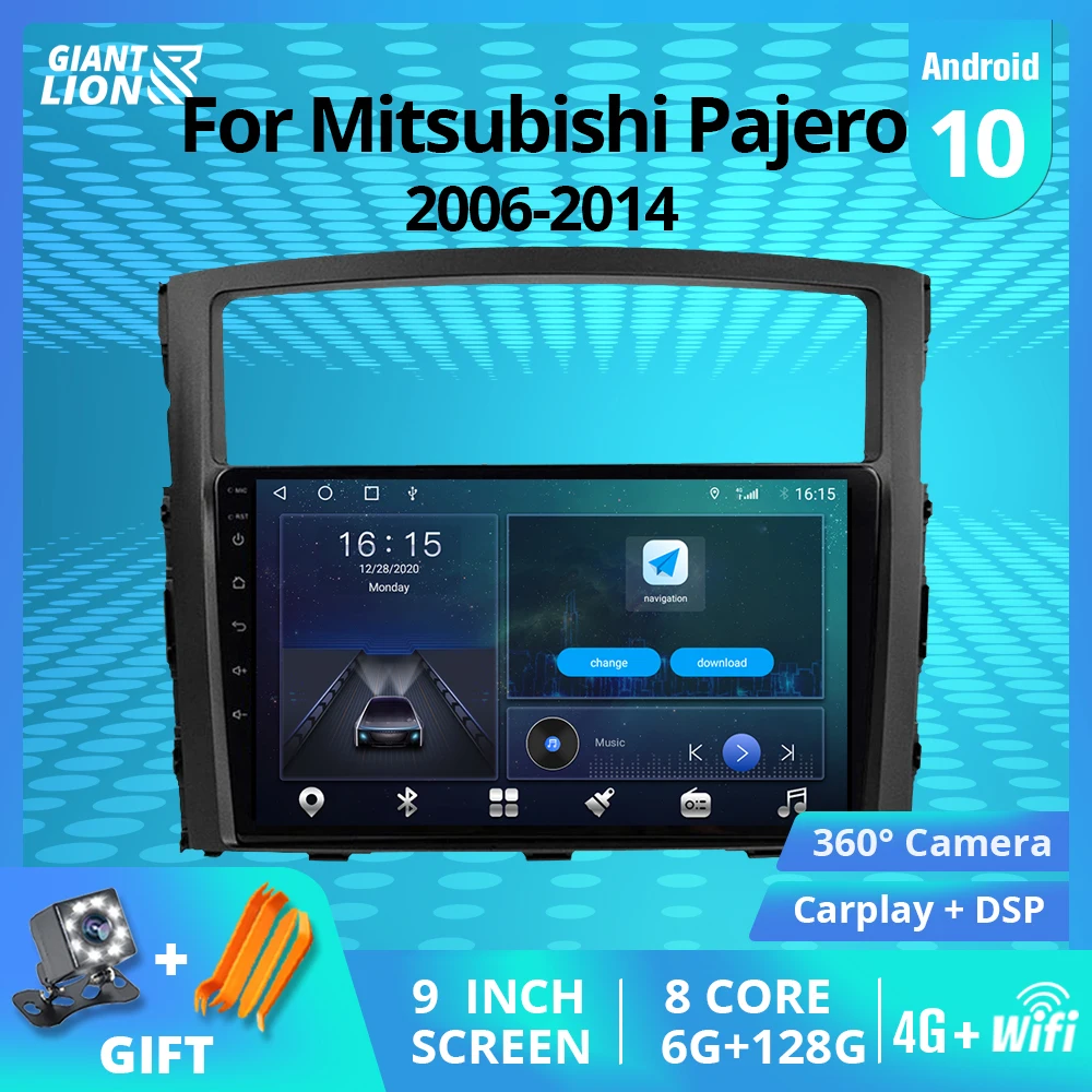 Автомагнитола 2DIN на Android 10 0 для Mitsubishi Pajero 2006 2014 стереоприемник GPS навигация