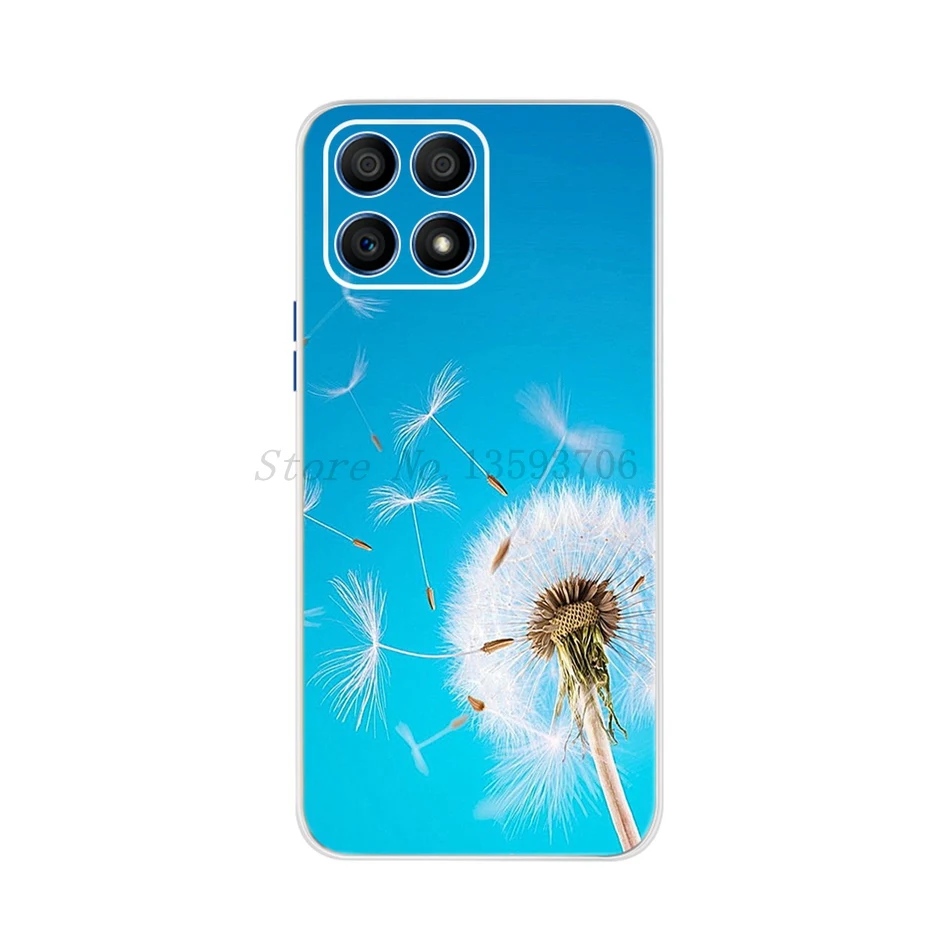 For Honor X50 Lite Case Luxury Rainbow Butterfly Printed Back Cover Honor50 2021 X30i Coque on 5G Soft Shell | Мобильные телефоны и