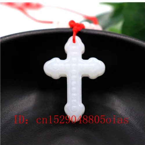 Натуральный китайский белый нефритовый крест кулон агат ожерелье Модные