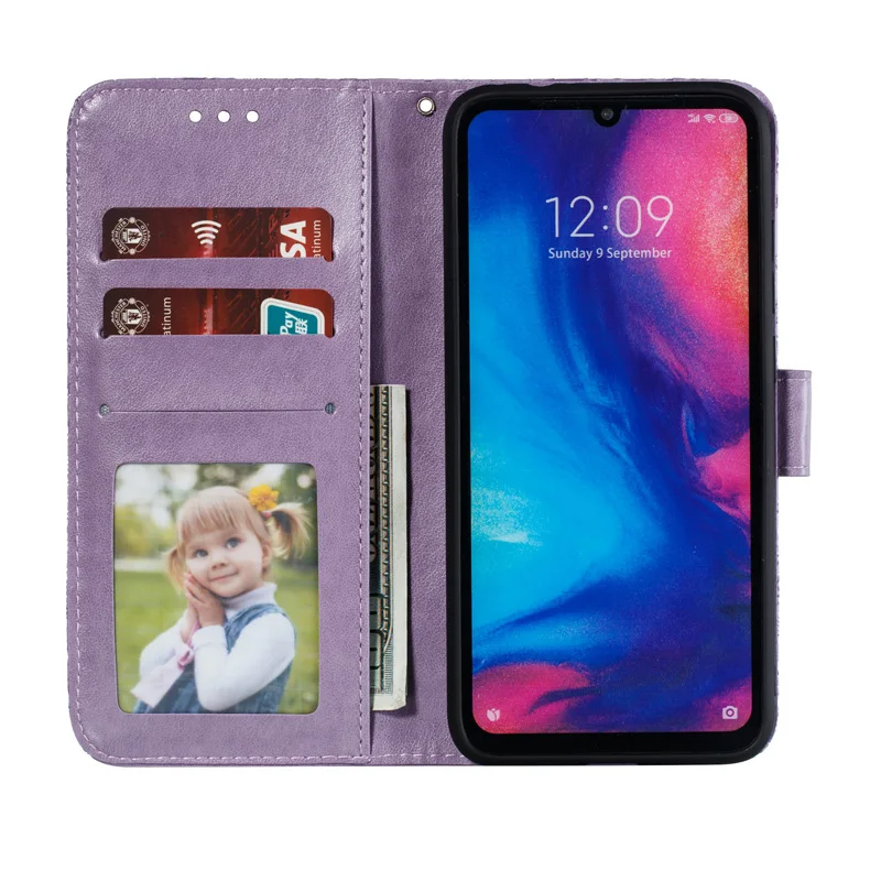 Кожаные чехлы книжки для Redmi Note 7 M1901F7G M1901F7H чехол с кружевными цветами Xiaomi Red mi NOTE PRO