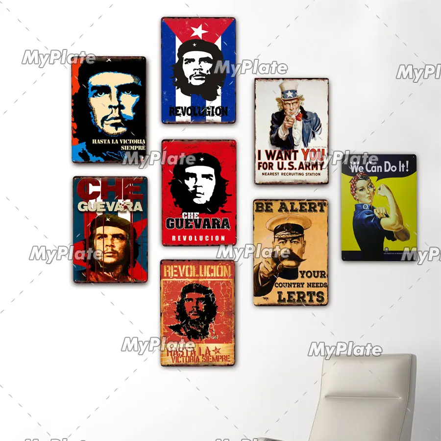 Металлический знак революции винтажный Жестяная Табличка с надписью Настенный