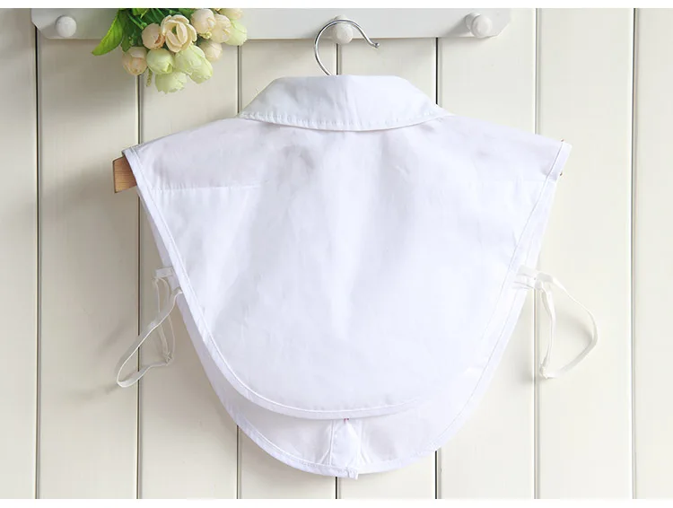 Женская белая рубашка со съемным воротником декоративный ложный воротник