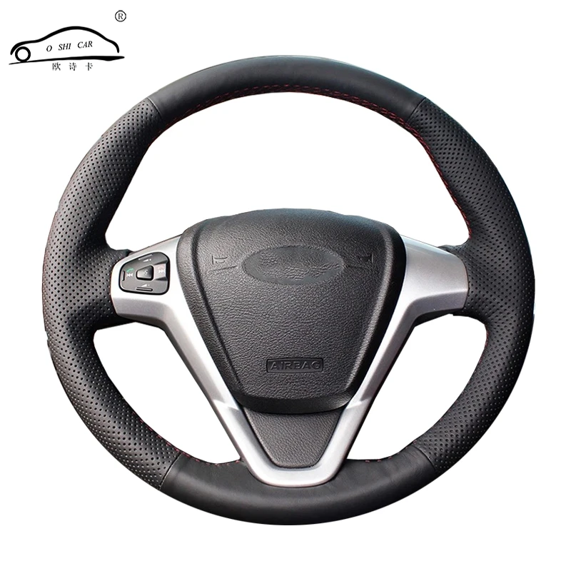Оплетка для руля автомобиля из искусственной кожи Ford Fiesta 2008 2013 Ecosport 2016/чехол
