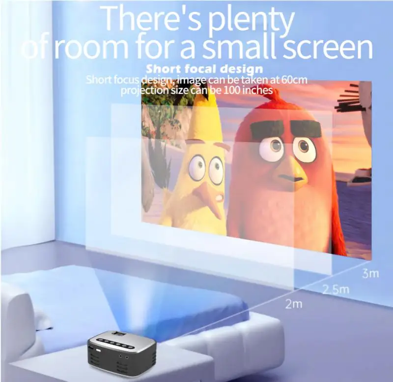 Светодиодный мини-проектор для домашнего кинотеатра 500 лм 1080P | Электроника