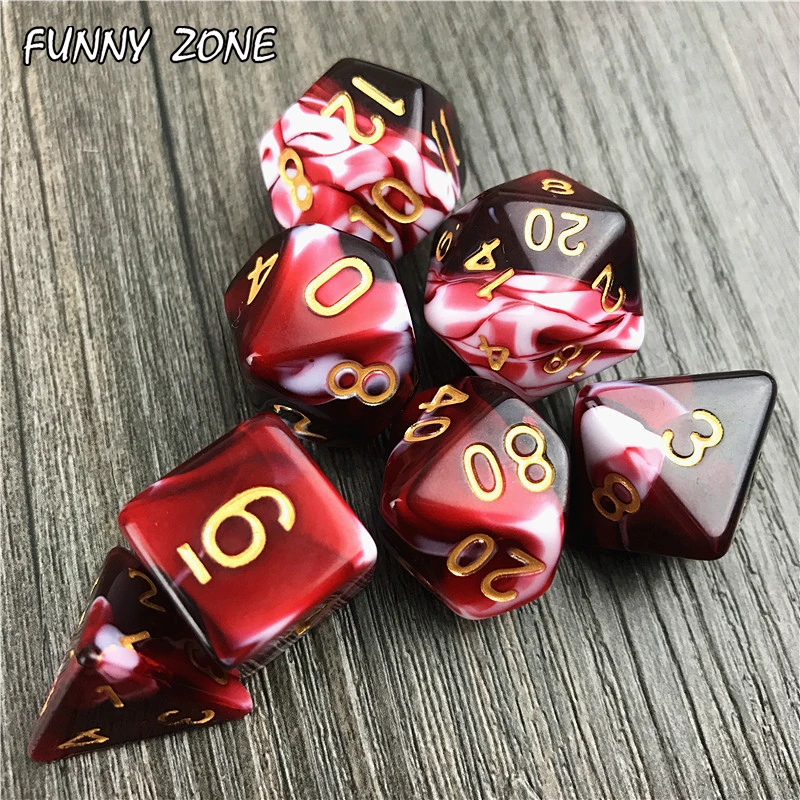 7 шт. игровые кости для игры небула d4 d6 d8 d10 d12 d20|Кубики| |