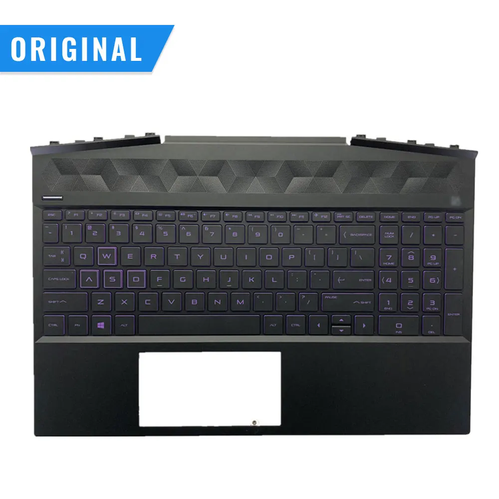 Miglior Nuovo Laptop US Viola Retroilluminato Tastiera Palmrest Copertura Superiore Per HP Pavilion 15-DK L57596-001 TPN-C141 AP2K8000320