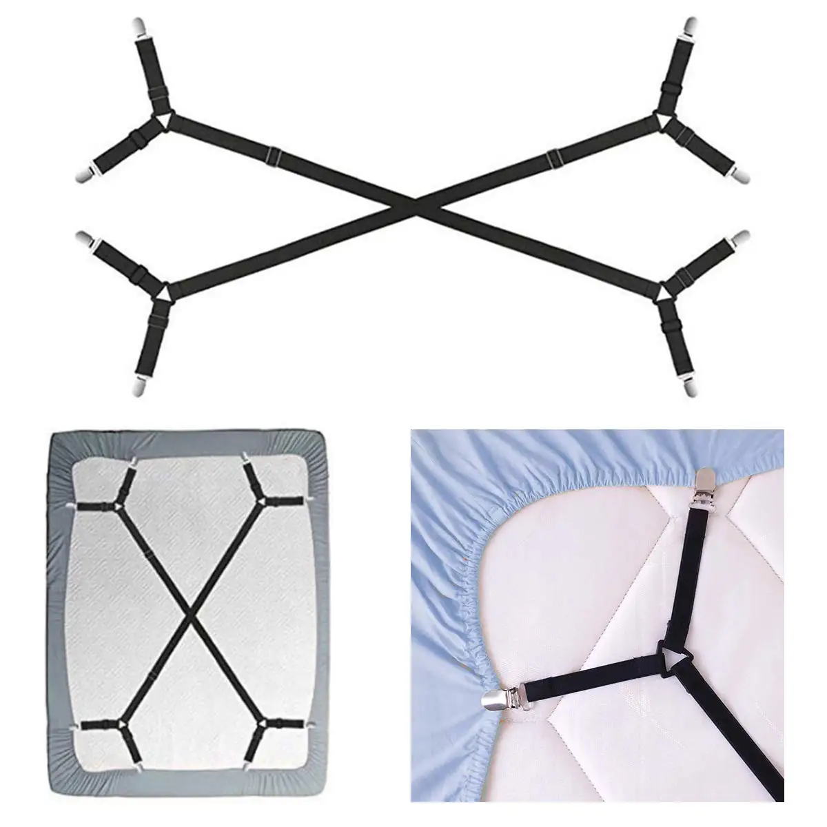 Подтяжки для простыни подтяжки регулируемые эластичные зажимы матраса Натяжной