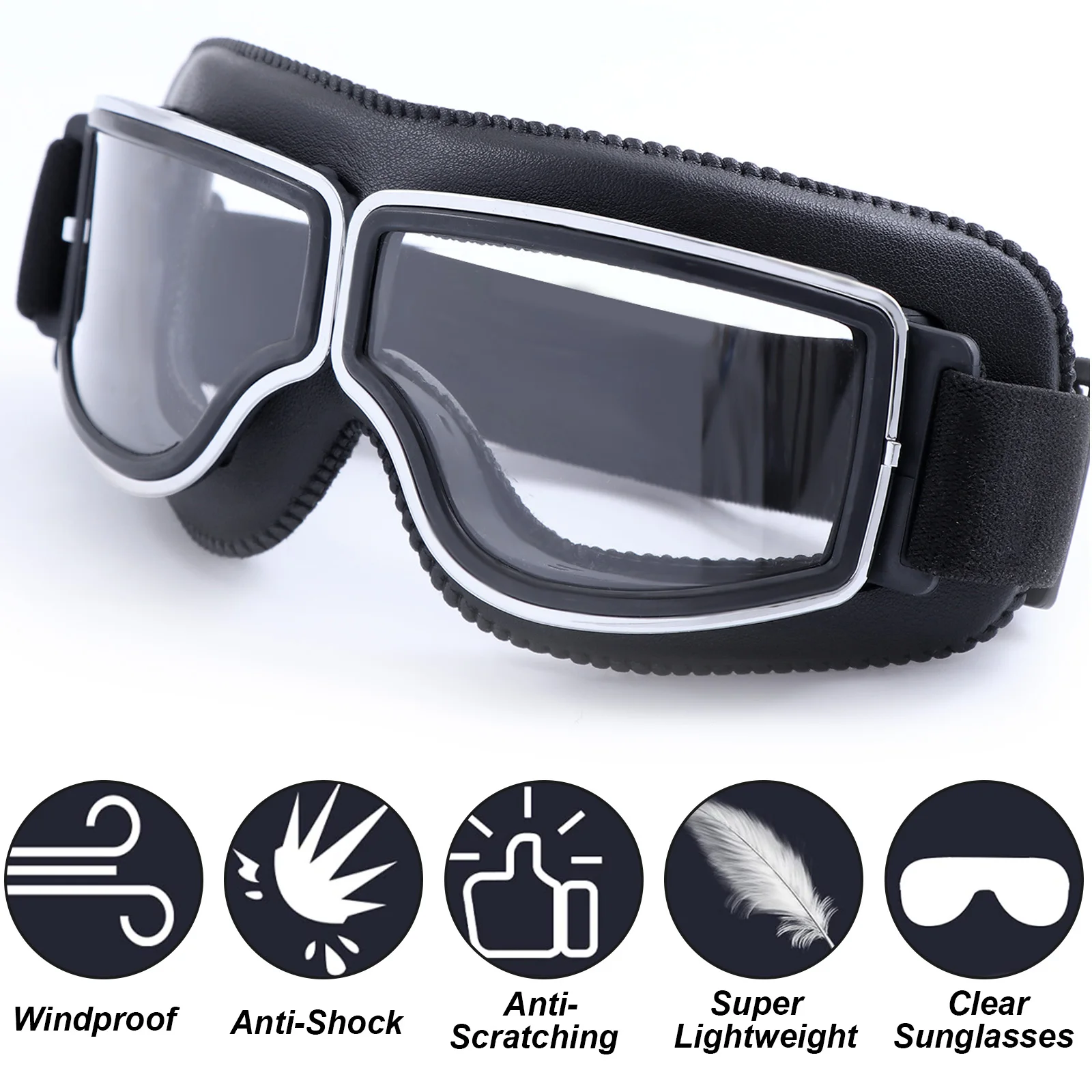 

2 шт., регулируемые винтажные очки для мотоцикла