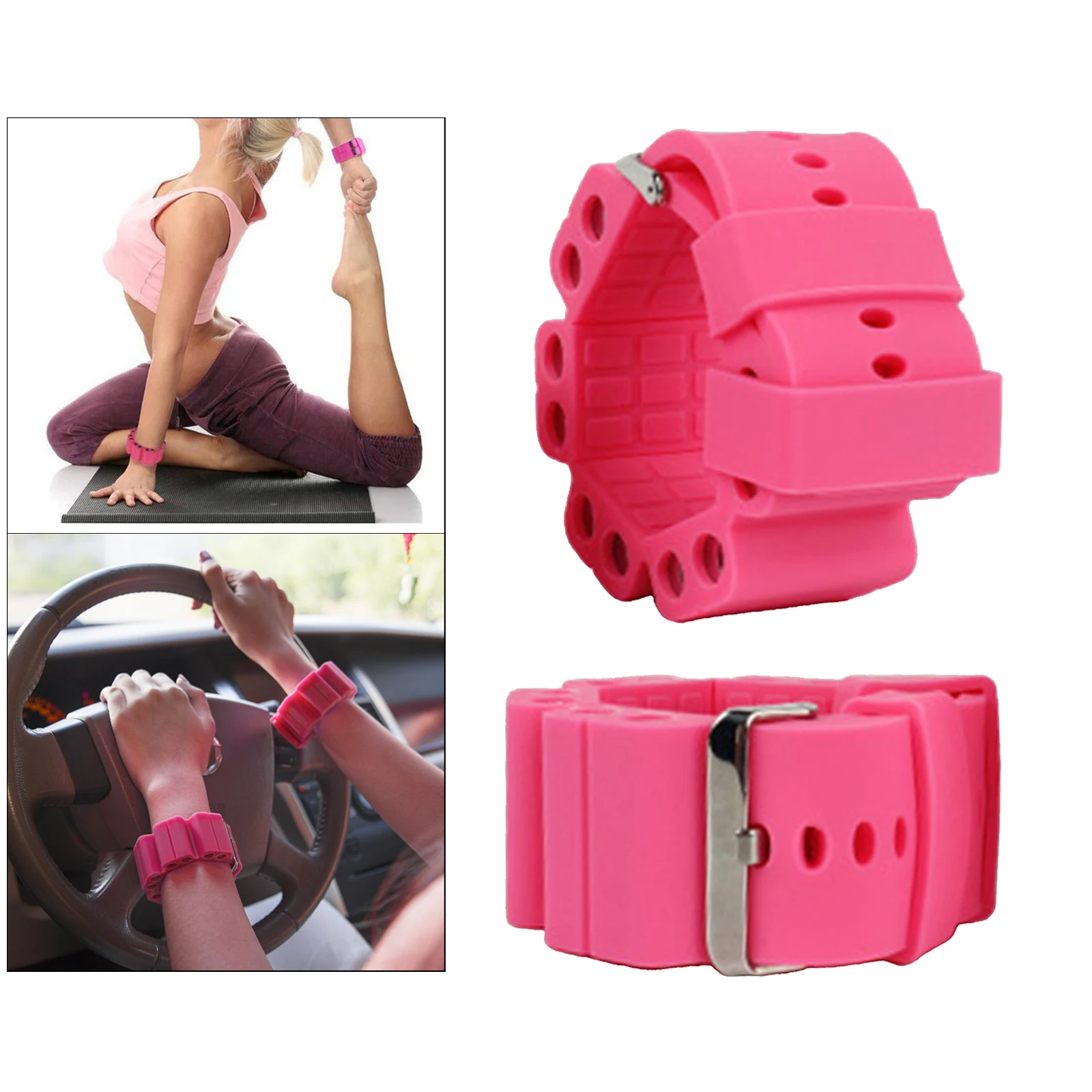 

2Pack Silicone Wrist Weights Set Wearable Bracelet Ring Yoga Exercises
