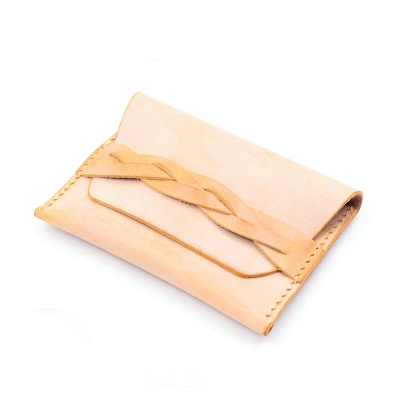 

1 PCS Non-finished True Leather Woman Purse Needle Sewing Leather Craft Kits Handmade Leather Card Bag DIY Material Package Gift