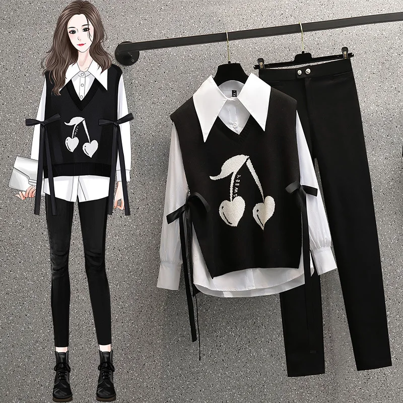 

Женский трикотажный жилет с V-образным вырезом и длинными рукавами