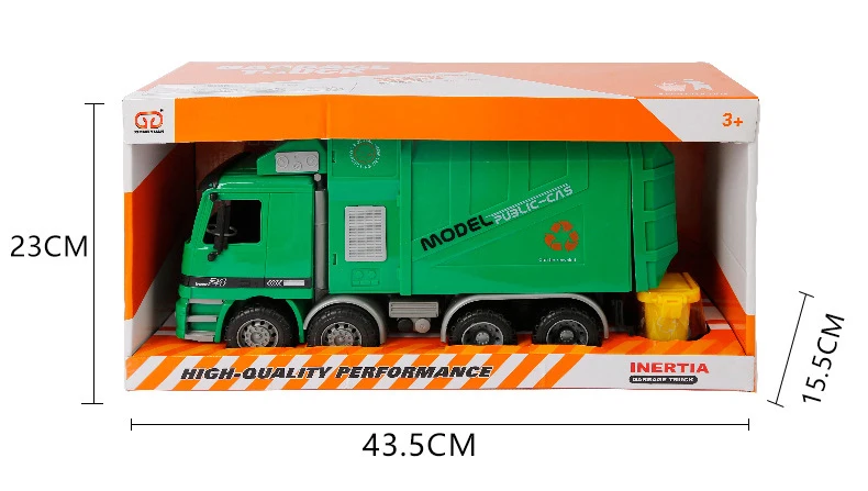 1:22 детская Санитарная Машина мусоровоз игрушка мальчик моделирование инерции инженерное литье Чистящая игрушка транспорт Модель Коллекция