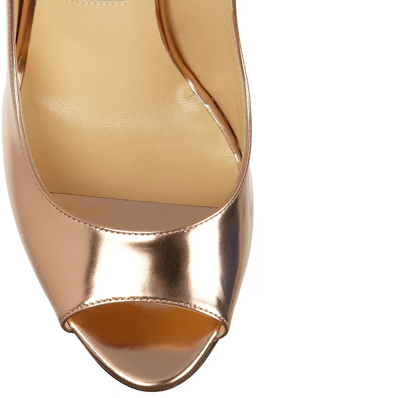 Женские туфли лодочки на танкетке с открытым носком из мягкой кожи|wedge pumps|women