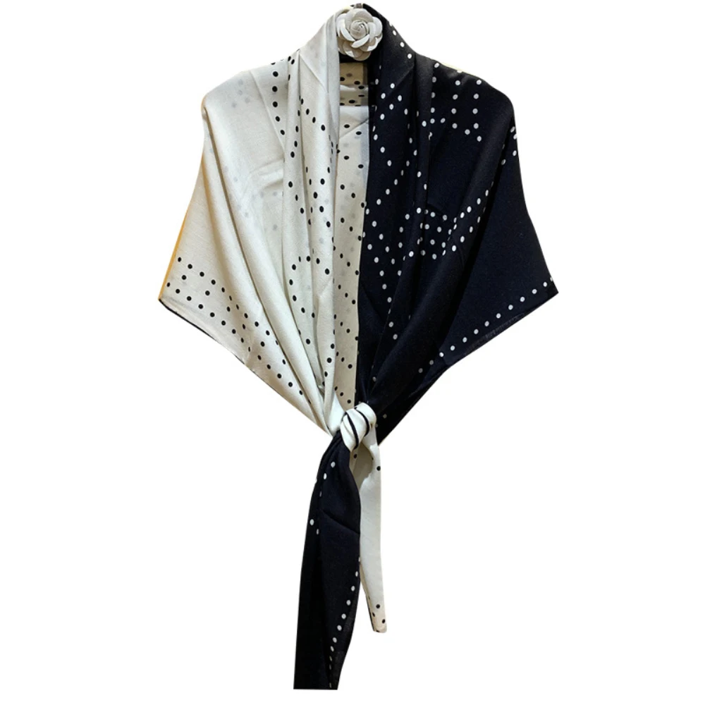 

Dotted Line Horse Digital Printing Process Thickened Multi Shawl 70% Cashmere + 30% Silk Scarf Muffler By Hand KSR16