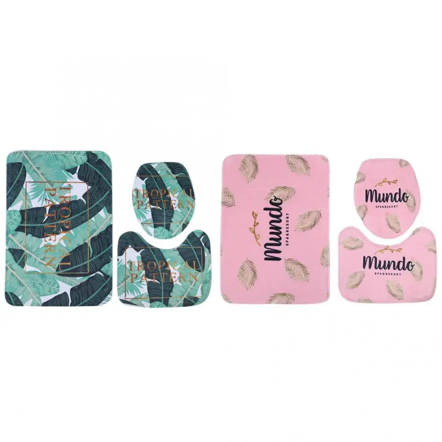 Крышка для унитаза набор ванной комнаты 3 шт./компл. фланелевая ванная