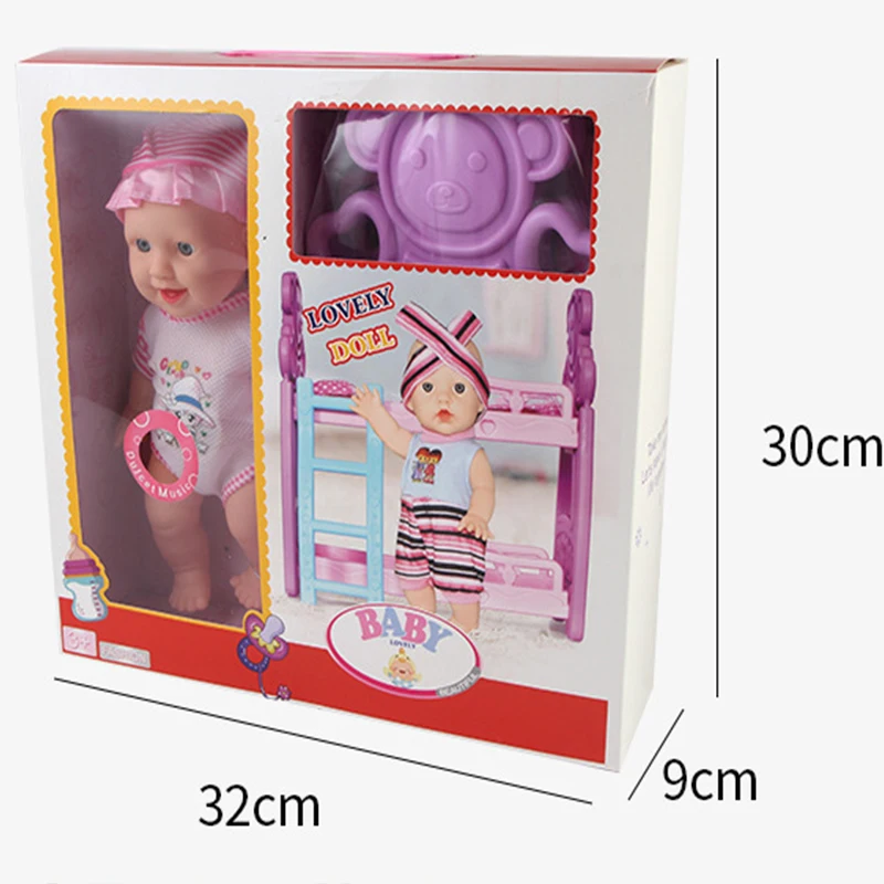

23cm Electric Bebe Dolls Bunk Beds Babies Boy Girl Toy Full Silicone Speak Lifelike Real Baby Reborn Baby Doll Interactive Toys