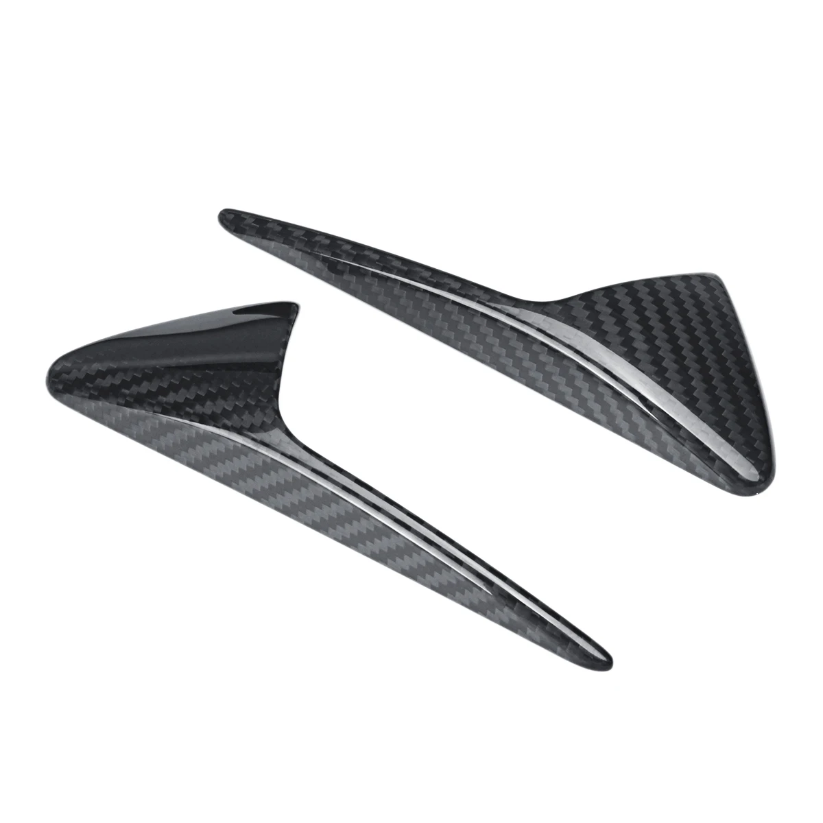 Для Tesla Model X S 3 2013 2019 углеродное волокно боковая камера крыло маркер крышка