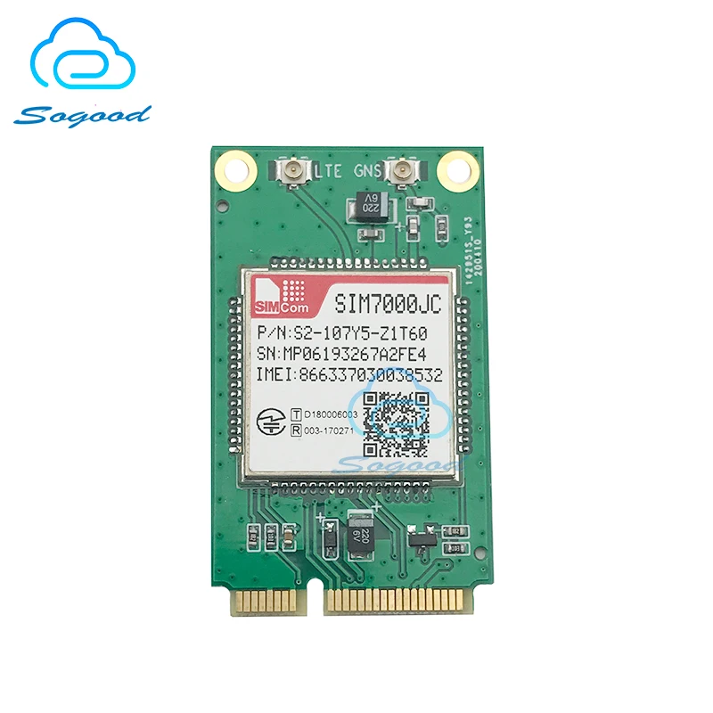 SIMCOM SIM7000JC B1/B3/B5/B8/B18/B19/B26 eMTC( CAT-M1) M-модуль pcie GNSS GPS GLONASS BeiDou совместим с SIM900 и SIM800F -