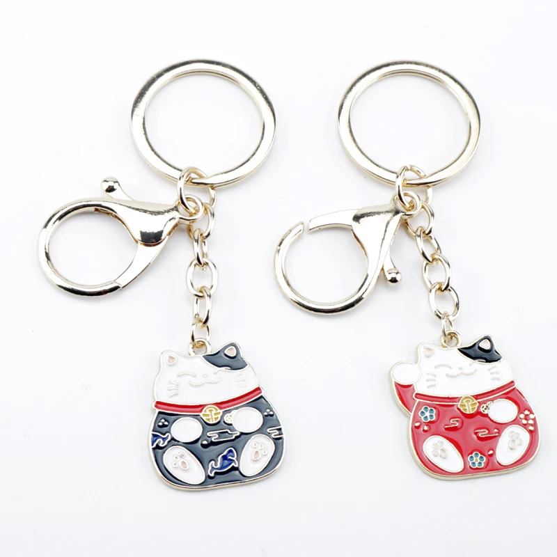 

Fashion Lucy Key Chain Fortune Cat Pendant Key Ring 1pc Wholesale Trendy Car Keychain Accessories for Fans Gift