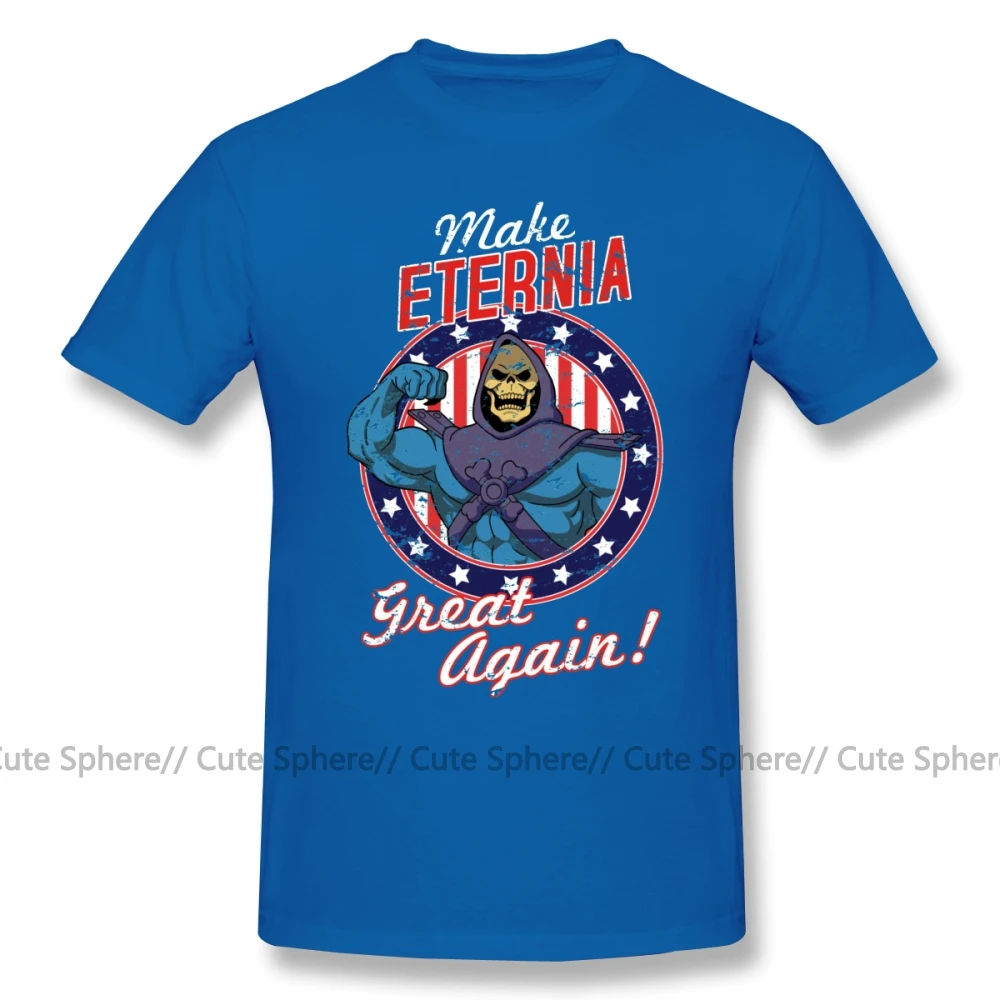 Футболка MAKE ETERNIA GREAT AGAIN, футболка с рисунком из 100 хлопка, Классическая мужская футболка 4xl - Цвет: Blue