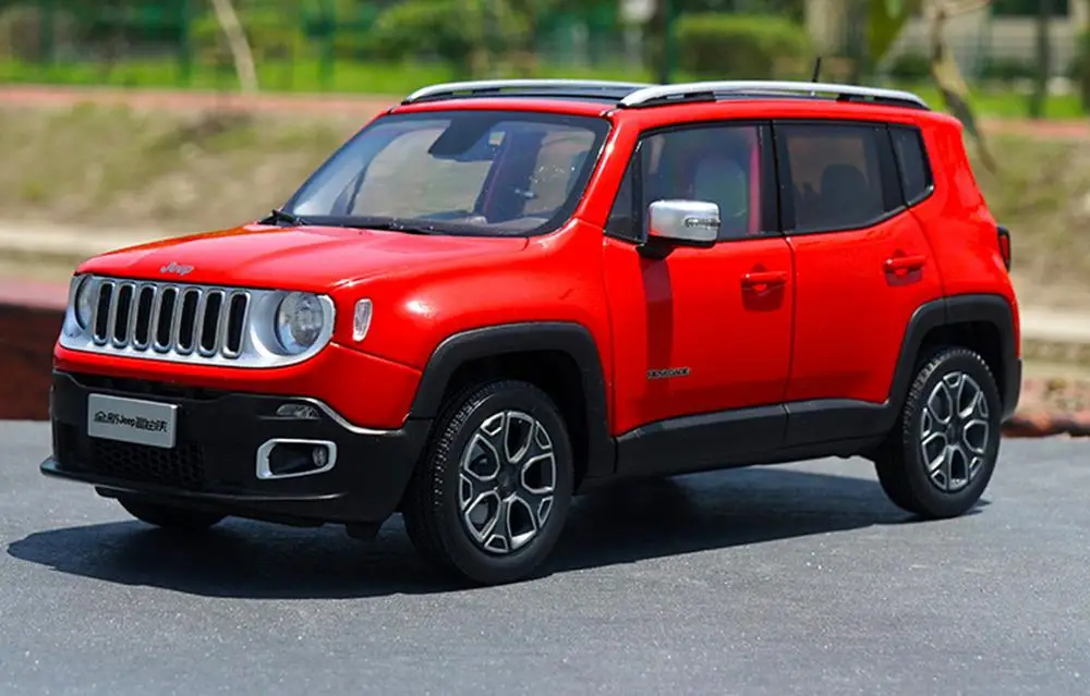 

1/18 Scale Jeep Renegade Suv Red Diecast Car Model Toy Collection Gift