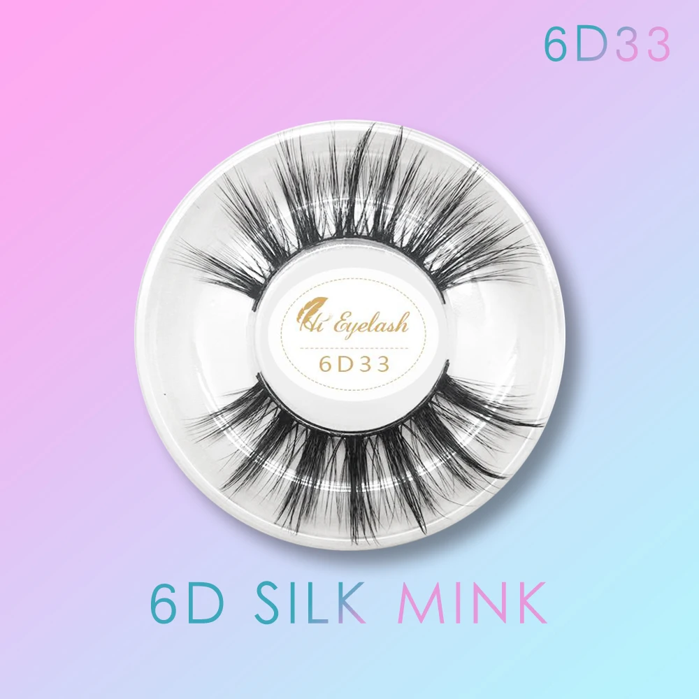 Накладные ресницы из искусственной норки Натуральные Искусственные 6D шелковые