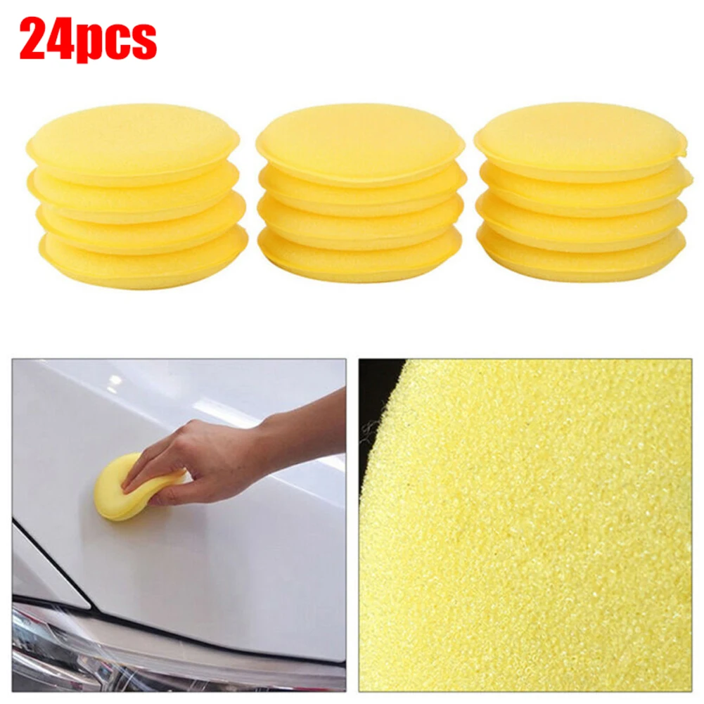 

Wax Sponge pad Applicator Cleaning Detailing 10 x 10 x 1.5 cm 24PCS Car Waxing Polish Foam