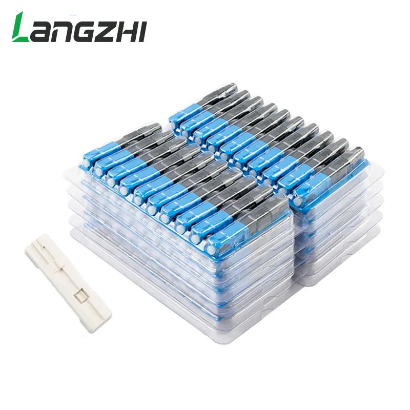 Langzhi 100 шт. SC волоконно оптический Быстрый холодный FTTH Одномодовый UPC быстрый