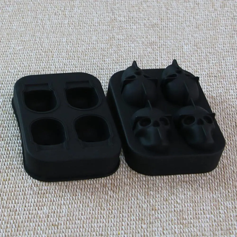Ice Cube Maker Skull Shape Chocolate Mould Cream DIY Tool Whiskey Wine Cocktail Silicone Mold | Бытовая техника