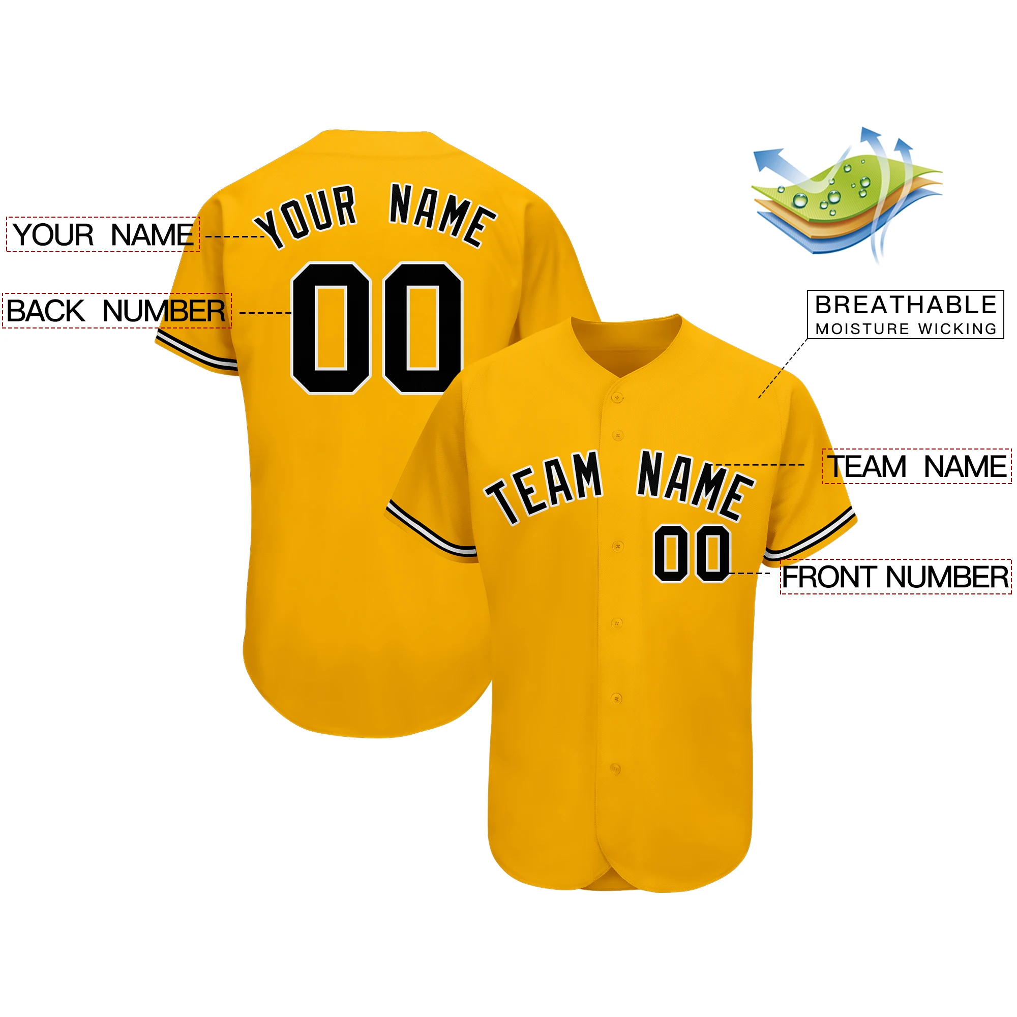 Custom Baseball Jersey Design Sewing Your Sport Shirts Personalized Team Uniform Softball Game Training Shirt For Men/Children