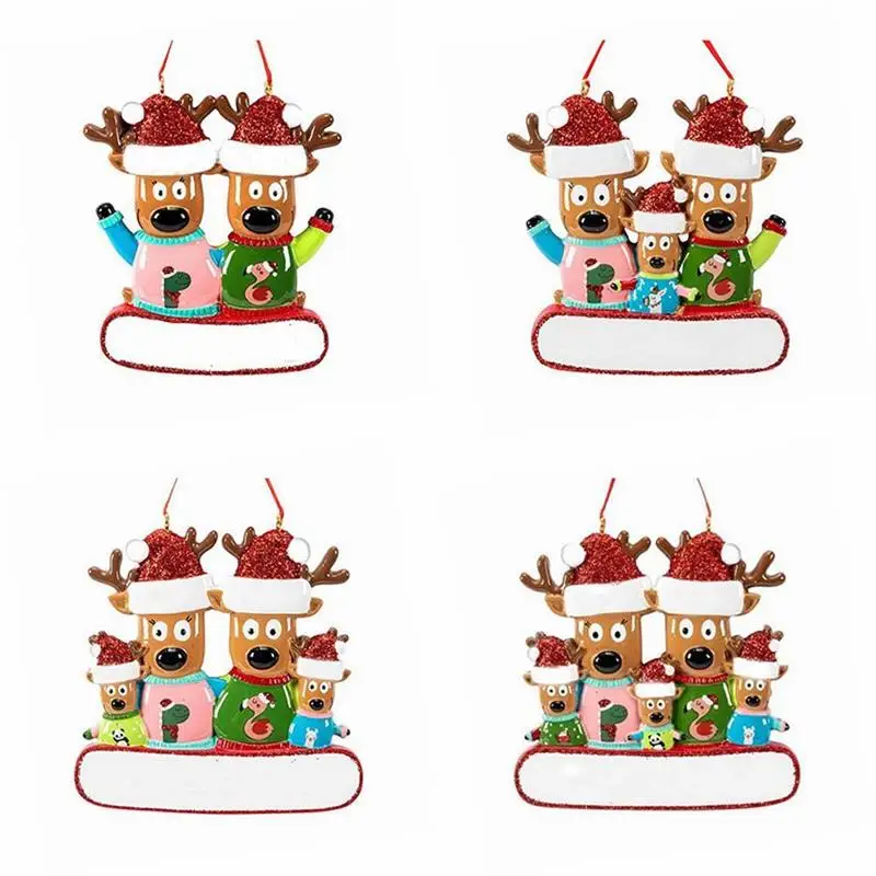 Reindeer Family Personalized Christmas Tree Ornament Deer Santa Family Elk Ornament Holiday Winter Tradition Gift Decoration kit mcgoey family tradition witchcraft