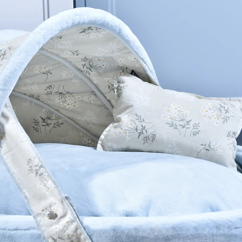 Милая кровать для домашнего питомца принцессы с бантом кошек или маленьких