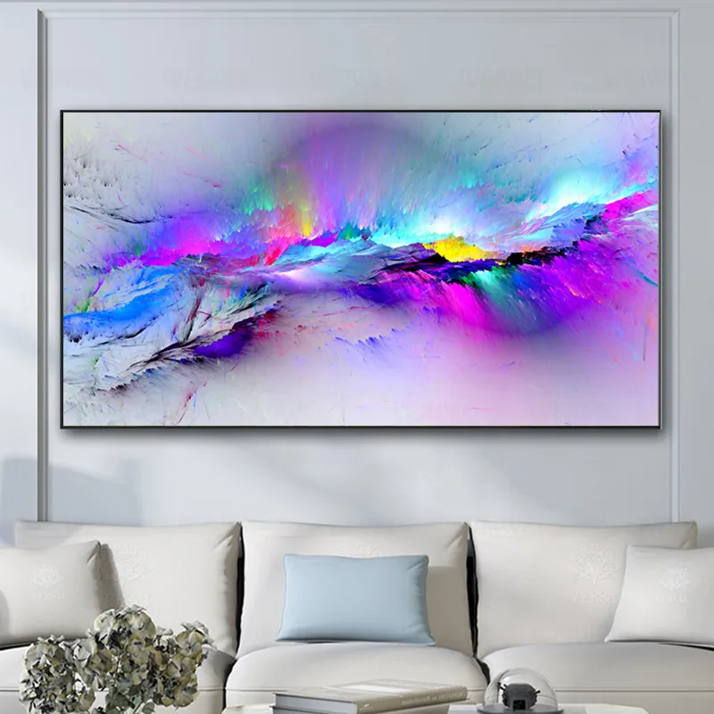 

Colorful Clouds Abstract Art Painting Canvas Print Pictures For Living Room Wall Art Modern Decorative Painting Abstract Cuadros