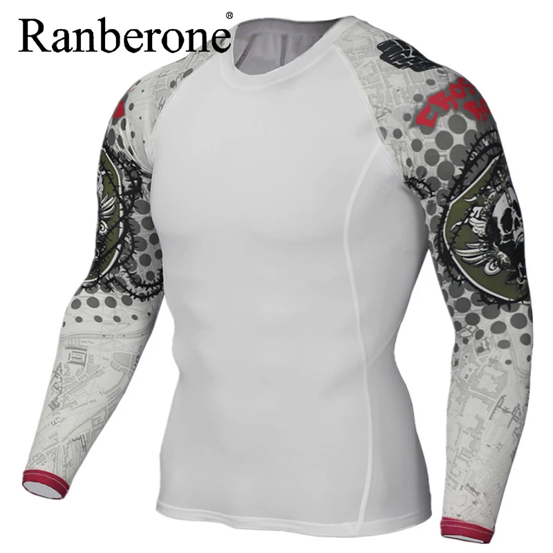 Man's Shirt Running Sport Compression Shirts Gym Fitness Long Sleeve T-shirt Jogging Training Tight Male Quick Dry Sportswear