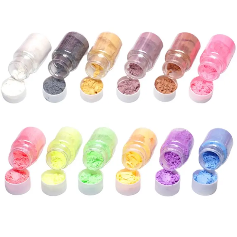 

12 Pcs Pearlescent Powder Epoxy Slim Foam Crystal DIY Handmade Jewelry Crafts Filling Material