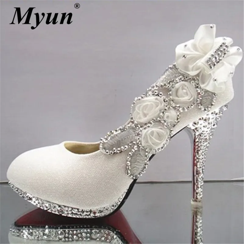 Красочные свадебные туфли стразы женские лодочки сексуальные на очень высоком
