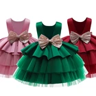 Вечерние платья для девочек, вечернее платье с бантом, детское платье для свадьбы и вечеринки, детское платье на Рождество, выпускное платье для маленьких девочек, красное платье