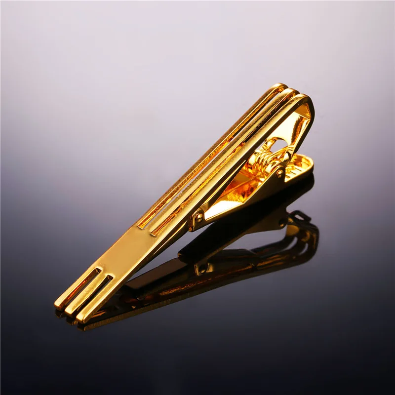 Зажим для галстука Collare TC147 мужской простой дизайн зажимы цвет золото/розовое