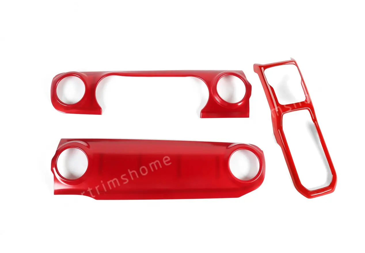 

8*Red ABS Center Console Dashboard Gear Speaker Cover for Jeep Wrangler JL 2018+