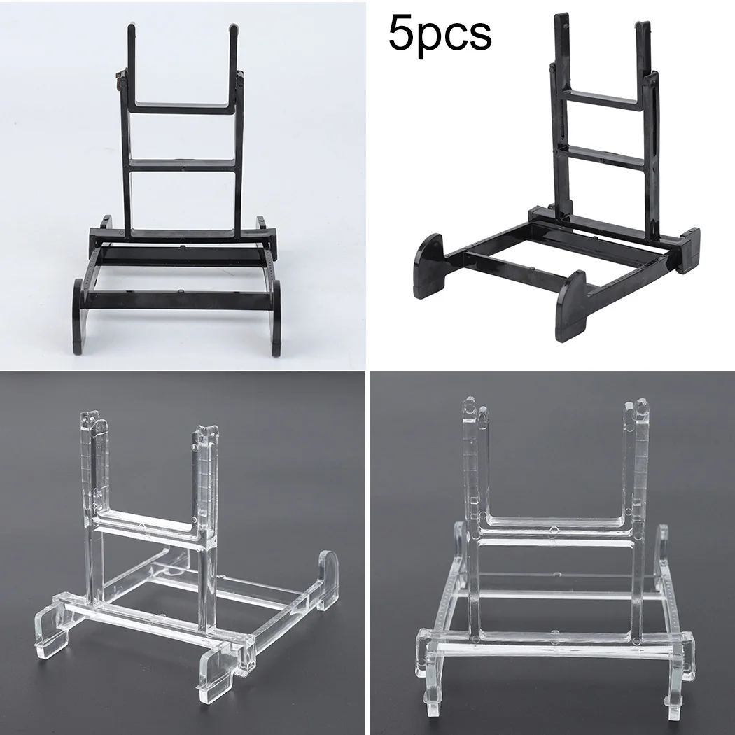 

5pcs Acrylic Stands Adjustable Bowls Bracket Decoration Easels Frames Kit