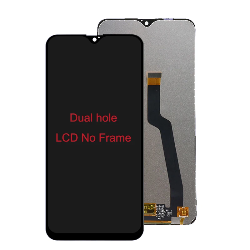 Dual Hole No Frame 6,2 ''ЖК-дисплей для samsung Galaxy A10 A105 A105F SM-A105F ЖК-кодирующий преобразователь сенсорного экрана в сборе Замена - Цвет: Dual Hole No Frame