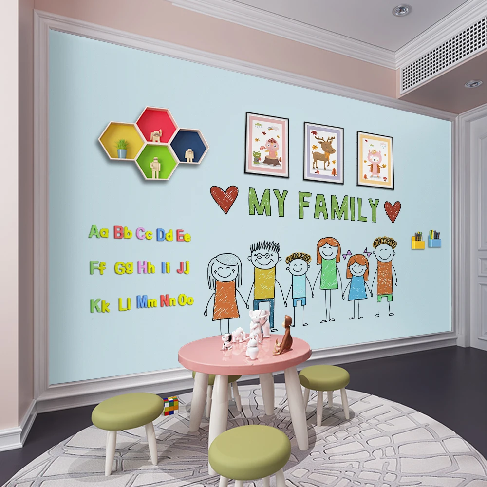 Магнитная доска для настенного хранения черная декоративная наклейка бумажная