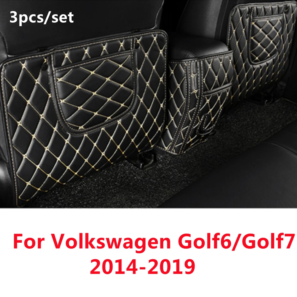

XPE Car Rear Seat Anti-Kick Pad Back Armrest Protection Mat For Volkswagen Golf6 Golf7 (2010-2019 YEAR) Car Accessories