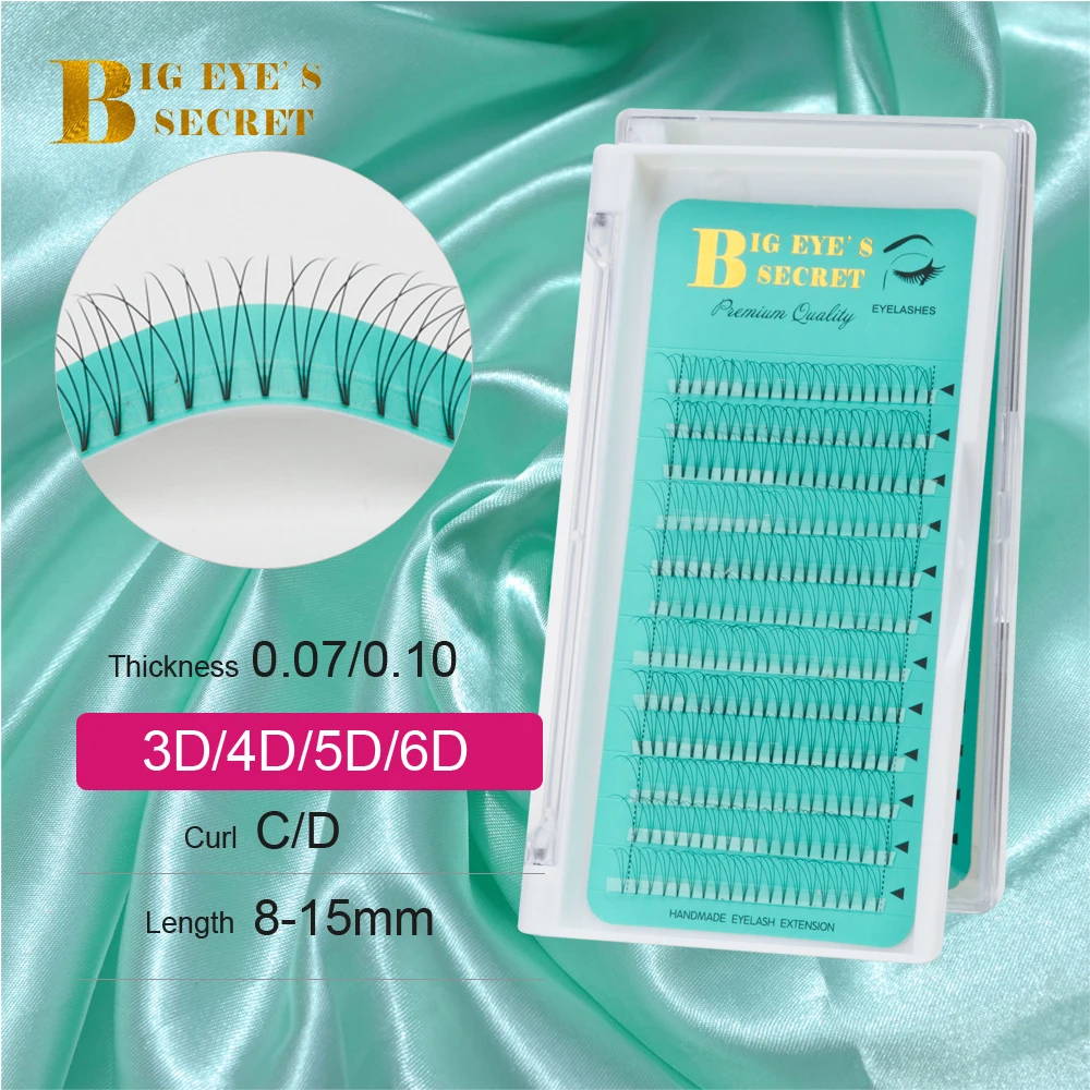 

Ресницы большого глаза секретные для наращивания, искусственная норка, короткий стержень, готовый объем, веер, российский объем, принадлежности для наращивания ресниц