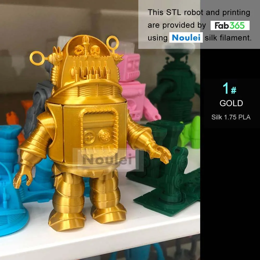 Шелковая нить PLA Noulei материалы для 3d печати 1 75 мм кг наполнитель металлом
