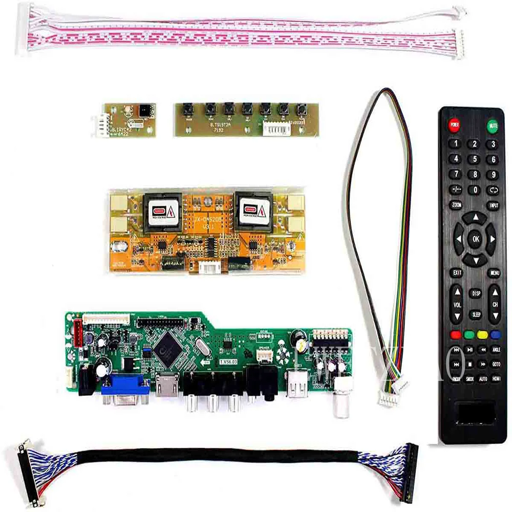 Новый комплект ТВ 56 для M190EG01 v2 / v3 TV + HDMI VGA AV USB ЖК-экран контроллер платы драйвера |