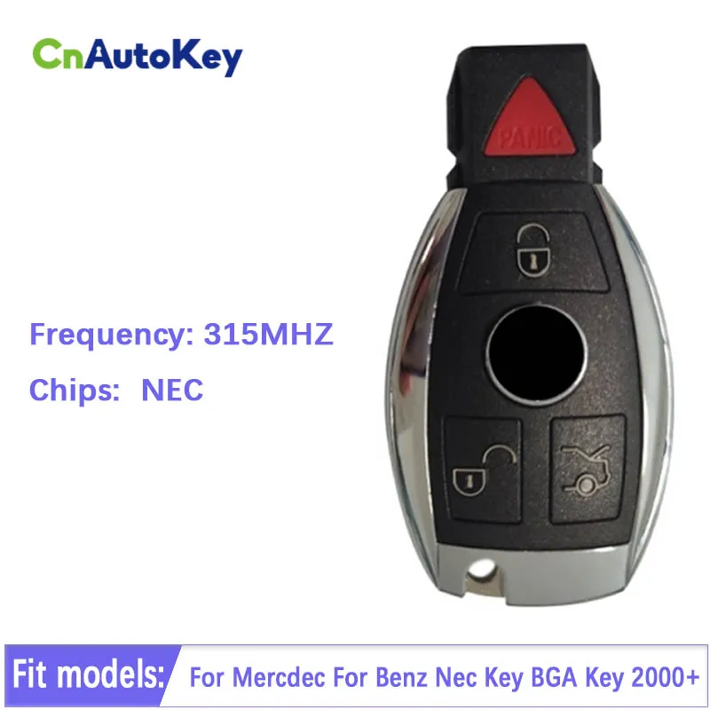 Сменный 3 + 1 кнопочный дистанционный ключ CN002024 для Benz NEC BGA 2000 частота 315 МГц |
