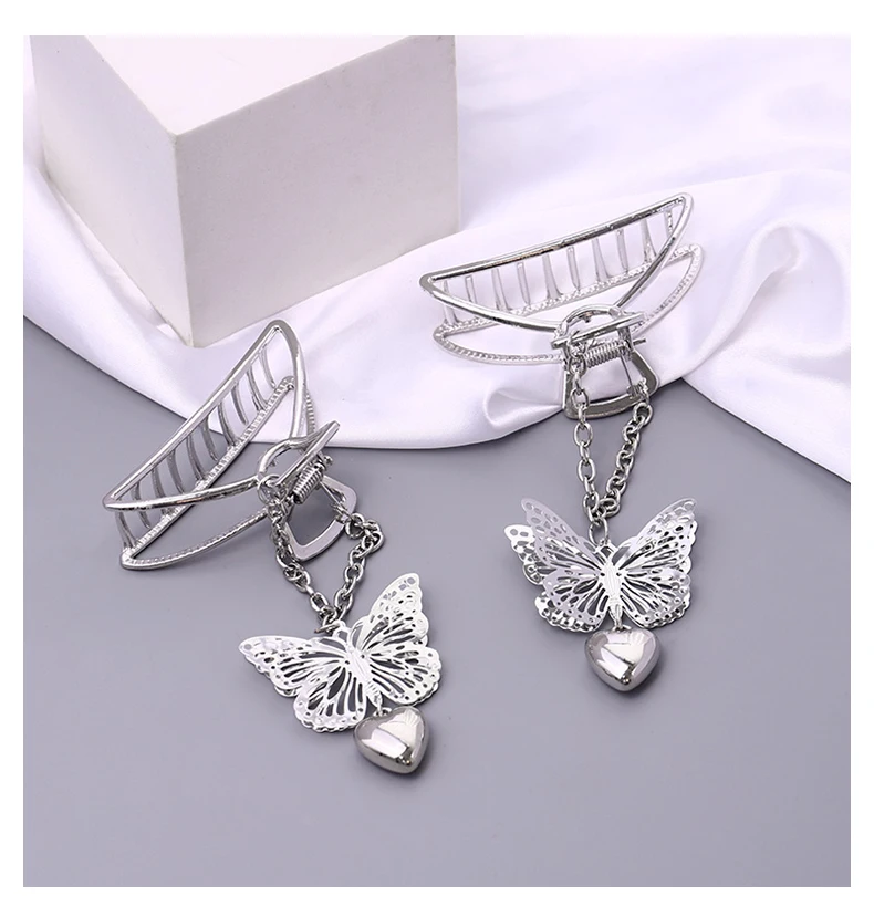 Выдалбливают бабочка с кисточкой-сердцем заколки для волос женщин и девушек